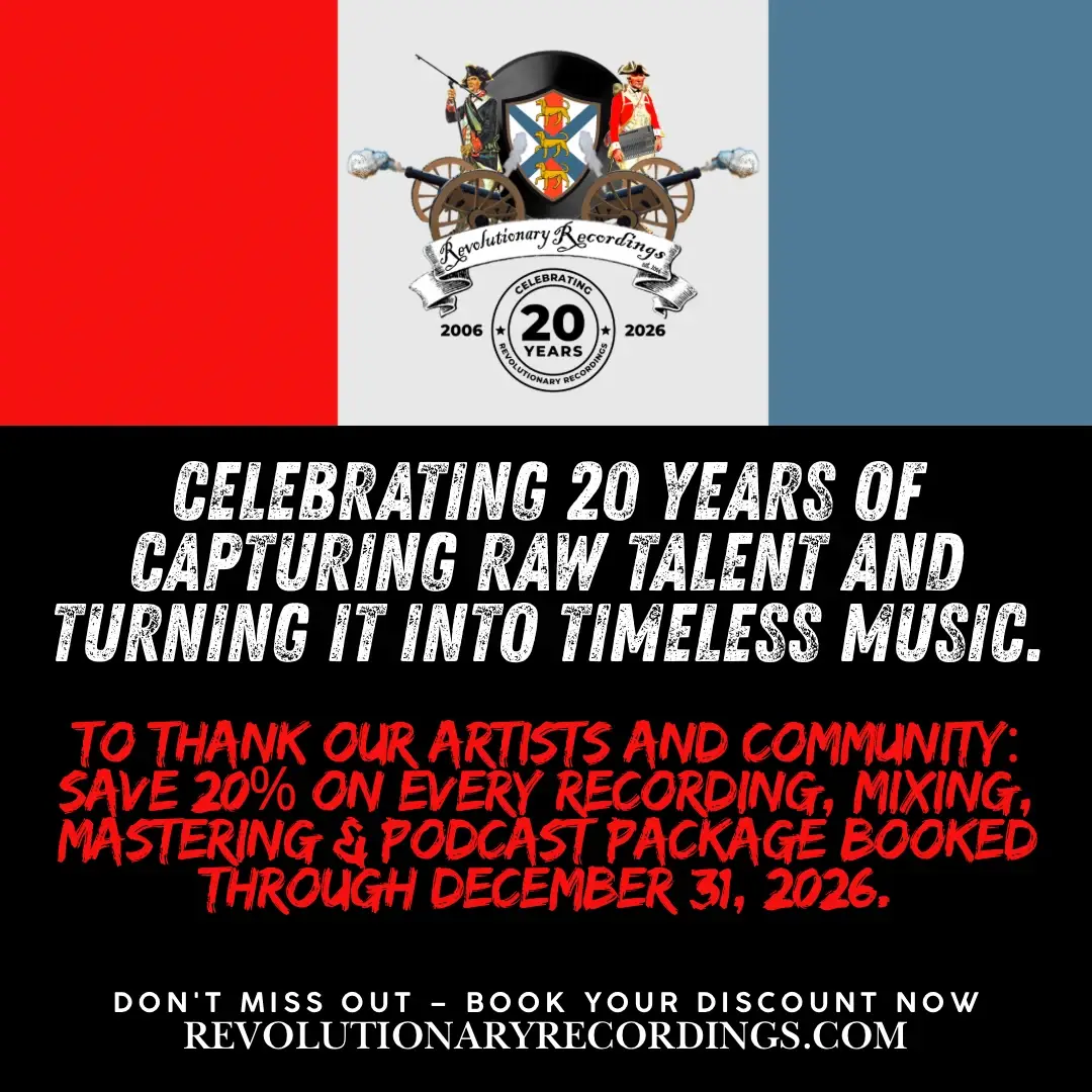 20th Anniversary 20% off offer — book a session